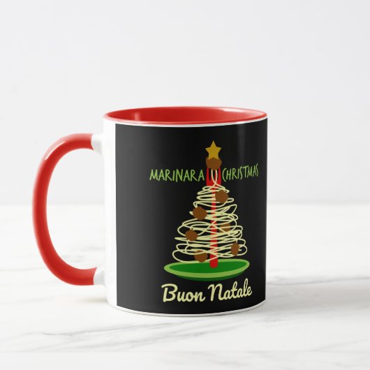 Mug Marinara Christmas Buon Natale Spaghetti Tree (Gauche)