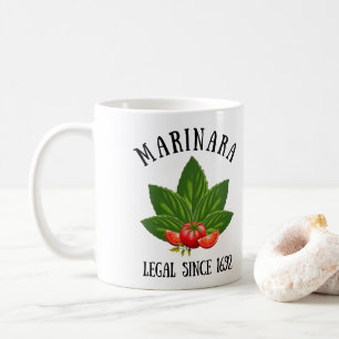 Mug Marinara Légal Depuis 1692 Basil Tomates Feuilles