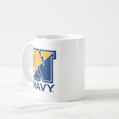 Mug Marine américaine | Marine initiale N (Devant gauche)
