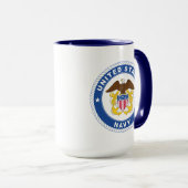 Mug Marine américaine | Officier Crest (Devant droit)