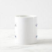 Mug Marine Ancre bleue Capitaine Ajouter un nom ou un (Centre)