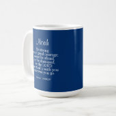 Mug Marine Bleu Courage Bible Verse Nom personnalisé S (Devant gauche)
