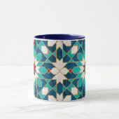 Mug Marine Bleu Turquoise Blanc Marbre Rouge Marbre Ma (Centre)
