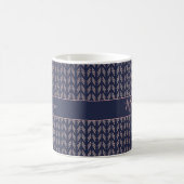 Mug Marine Blue Blush Rose Rose Gold Foil Tribal | Boh (Centre)