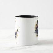 Mug Marine Blue & Gold Bohemian Crescent Moon Hallowee (Centre)