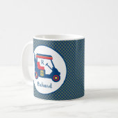 Mug Marine Blue Gold et Red Golf Personnalisé (Devant gauche)