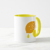 Mug Marine Blue Lemon Art - Refresh Citrus Design (Devant droit)