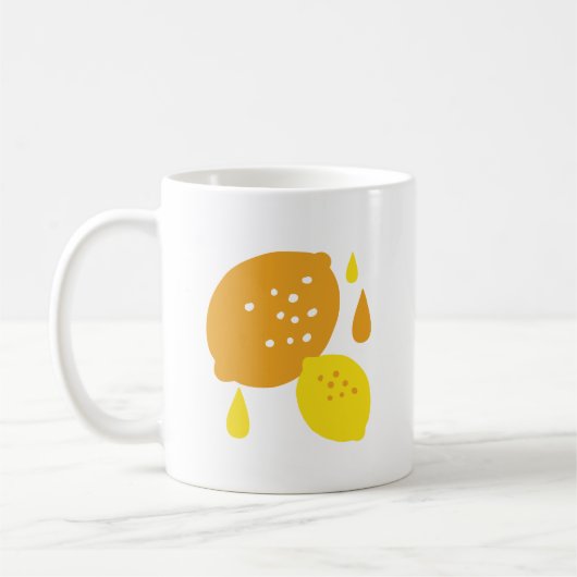 Mug Marine Blue Lemon Art - Refresh Citrus Design (Gauche)
