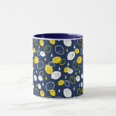 Mug Marine Blue Lemon Art - Refresh Citrus Design (Centre)