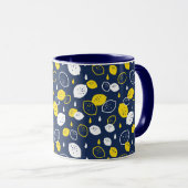 Mug Marine Blue Lemon Art - Refresh Citrus Design (Devant droit)