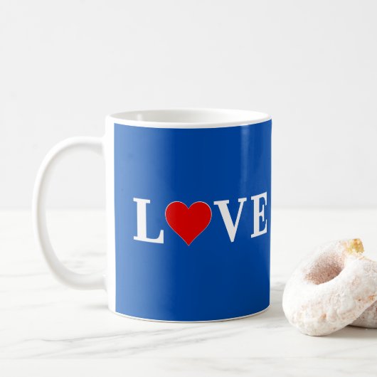 Mug Marine Blue LOVE (Avec donut)