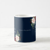 Mug Marine Burgundy Blush Femme 90e anniversaire fête (Centre)
