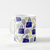 Mug Marine de tennis de Preppy (Devant gauche)