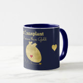 Mug Marine d'or de la transplantation cardiaque (Devant droit)