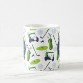 Mug Marine & Green Golf Personnalisé Monogramme (Centre)