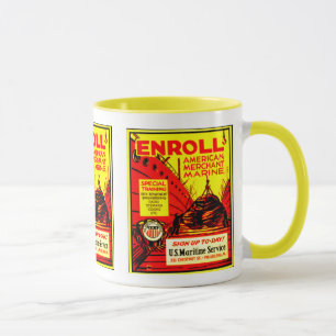 Mug Marine marchande américaine - inscrivez-vous