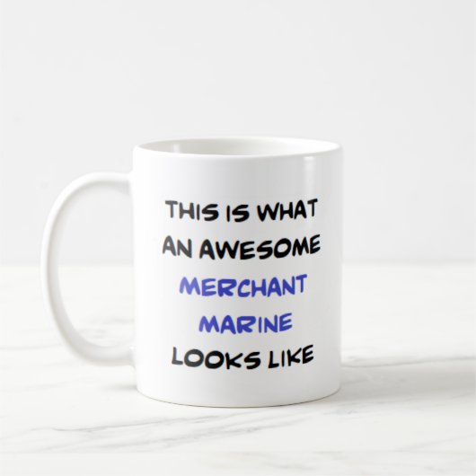 Mug marine marchande, génial (Gauche)