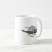 Mug Marine One Helicopter avec le drapeau américain (Devant droit)