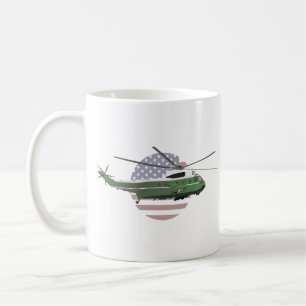Mug Marine One Helicopter avec le drapeau américain