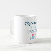 Mug Marine Simple Favori Son cadeau à la mère (Devant gauche)