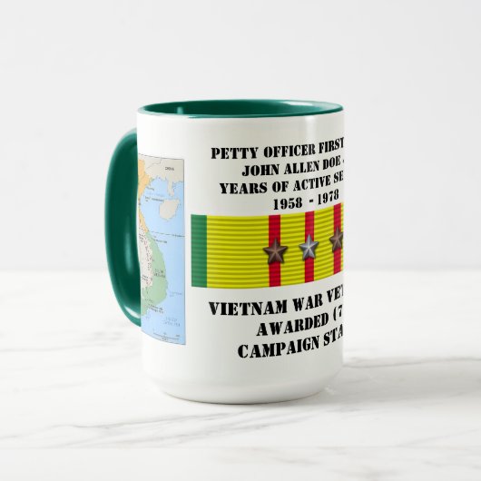 MUG MARINS 7 ÉTOILES GUERRE DU VIETNAM (Devant gauche)