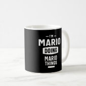 Mug Mario Nom personnalisé Cadeau Anniversaire (Devant droit)
