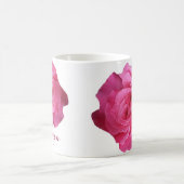 Mug Marion nom personnalisable rose fleurs boho (Centre)