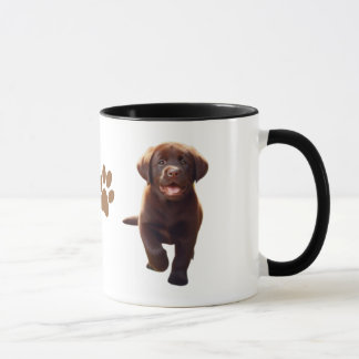 Mug Marionnettes du Labrador - Chocolat mignon et labo