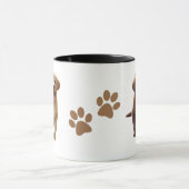 Mug Marionnettes du Labrador - Chocolat mignon et labo (Centre)