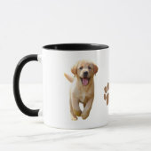 Mug Marionnettes du Labrador - Chocolat mignon et labo (Gauche)