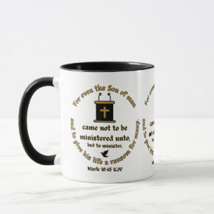Mug Mark 10:45 KJV Bible Verse Célébrez votre foi