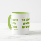 Mug Mark 4:14 KJV Bible Écriture Deux Tons (Devant gauche)