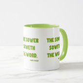 Mug Mark 4:14 KJV Bible Écriture Deux Tons (Devant droit)
