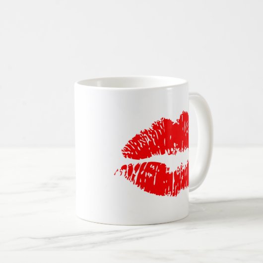 Mug Mark de baiser rouge (Devant droit)