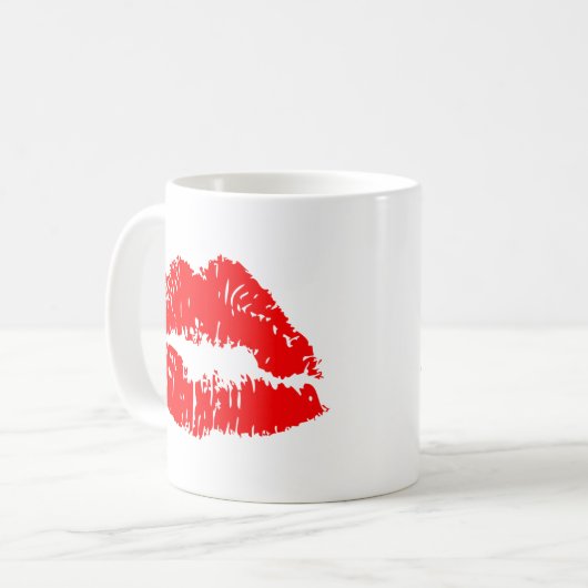 Mug Mark de baiser rouge (Devant gauche)