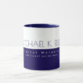 Mug Marketeur numérique professionnel moderne bleu mar (Centre)