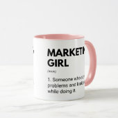 Mug Marketing Cute Funny Girls Définition (Devant droit)