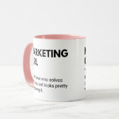Mug Marketing Cute Funny Girls Définition (Devant gauche)