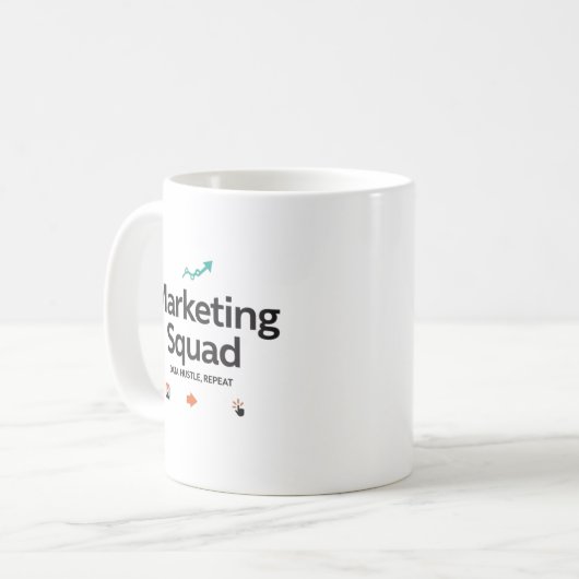 Mug Marketing Squad – Data. Hustle. Repeat. (Devant gauche)