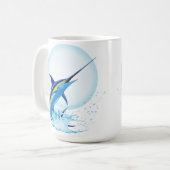 Mug Marlin Bleu Jaillissant de l'Océan (Devant gauche)