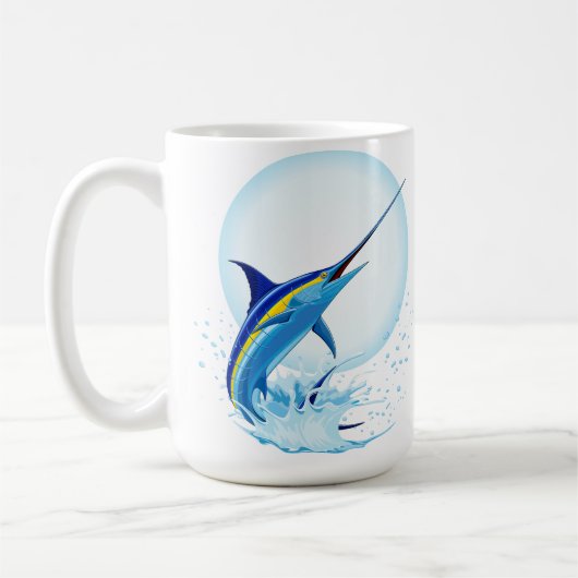 Mug Marlin Bleu Jaillissant de l'Océan (Gauche)