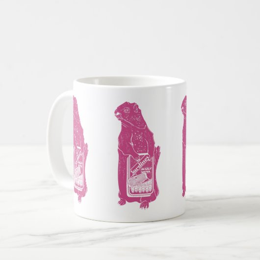 Mug Marmot Groundhotte mangeant des sardines (Devant gauche)