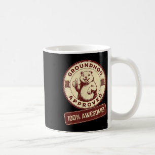Mug Marmotte Approuvée 100% Incroyable Drôle Vintage 