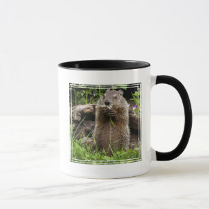 Mug Marmotte mâchant une fleur