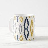 Mug Marocain Ikat Bleu Jaune Blanc Motif (Devant gauche)