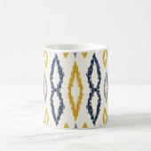 Mug Marocain Ikat Bleu Jaune Blanc Motif (Centre)
