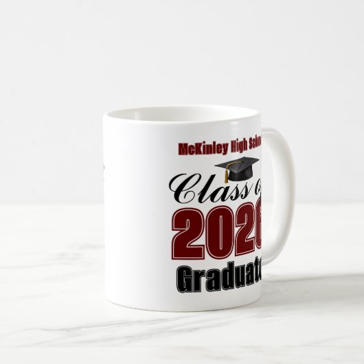 Mug Maroon Class of 2026 Graduation Keepsake (Devant droit)