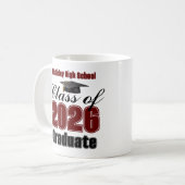Mug Maroon Class of 2026 Graduation Keepsake (Devant gauche)