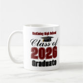 Mug Maroon Class of 2026 Graduation Keepsake (Gauche)