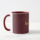 Mug Maroon de base, votre texte ici (Gauche)